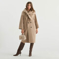 Solotre cappotto doppiopetto beige