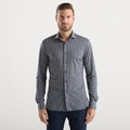 Xacus camicia in micro fantasia tessuto blu