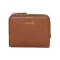 Liujo portafoglio marrone donna in ecopelle logo oro sul davanti