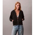 Calvin Klein Jeans Felpa con cappuccio con zip integrale in spugna Donna