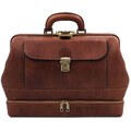 Tuscany Leather GIOTTO Esclusiva borsa medico in pelle con doppio fondo - Marrone