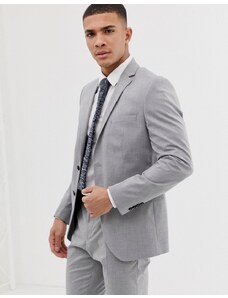 Selected Homme - Giacca da abito slim stretch grigio chiaro