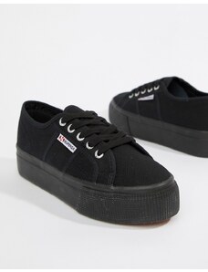 Superga - 2790 Linea - Sneakers flatform in tela nera-Black