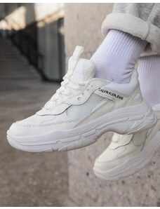 Calvin Klein Jeans Calvin Klein - Maya - Sneakers bianche con suola spessa-Bianco