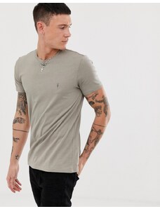 AllSaints - Tonic - T-shirt girocollo grigia-Grigio