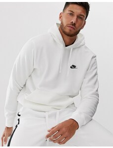 Nike Club - Felpa bianca con cappuccio-Bianco