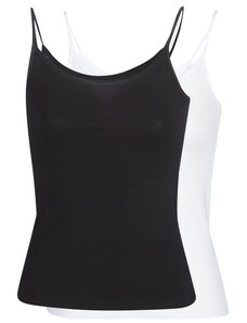 3 Canottiere LIABEL Donna Spalla Larga - Seamless In Microfibra, Bianco E Nero, Made In Italy - Foto 7