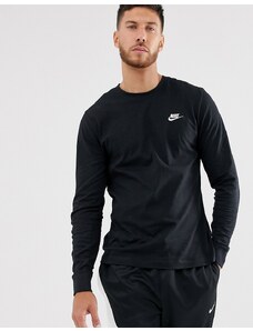 Nike Club - T-shirt a maniche lunghe nera-Nero