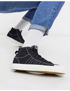 adidas Originals - Nizza - Sneakers alte in tela nera-Nero