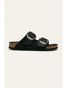 Birkenstock infradito in pelle Arizona Big Buckle donna colore nero 1011075