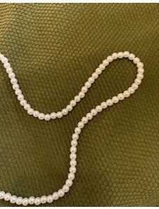 ASOS DESIGN - Collana bianca con perle sintetiche in vetro da 6 mm-Bianco