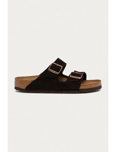 Birkenstock ciabatte slide in camoscio Arizona donna colore marrone 951313