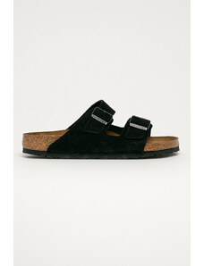 Birkenstock ciabatte slide in camoscio Arizona uomo colore nero