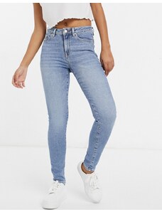 Selected Femme - Jeans skinny a vita medio alta lavaggio blu chiaro