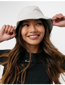 Nike - Cappello da pescatore bianco sporco con logo