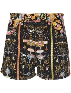 Shorts con stampa barocca Farfetch Abbigliamento Pantaloni e jeans Shorts Pantaloncini Nero 