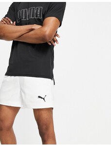 Puma - Essentials - Pantaloncini da 5" bianchi con logo-Bianco