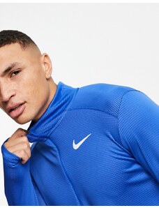 Nike Running - Pacer Dri-FIT - Top con zip corta blu