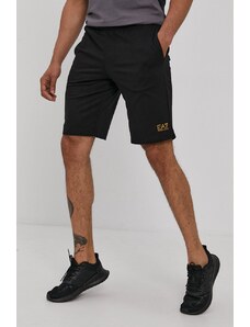 EA7 Emporio Armani pantaloncini in cotone colore nero