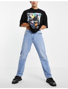 Bershka - Jeans con vestibilità anni '90 blu medio