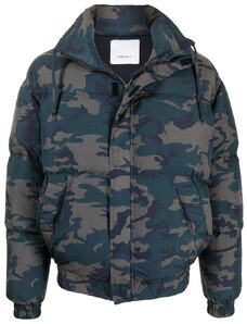 Blu Farfetch Abbigliamento Cappotti e giubbotti Giacche Giacche militari Piumino con stampa camouflage 