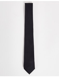 ASOS DESIGN - Cravatta nera testurizzata-Black