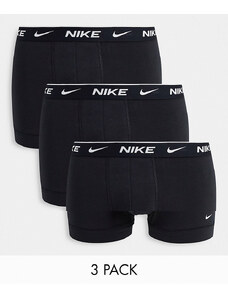 Nike - Confezione da 3 boxer aderenti in cotone elasticizzato nero