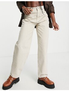 ASOS DESIGN - Mom jeans extra larghi in misto cotone premium color pietra-Verde