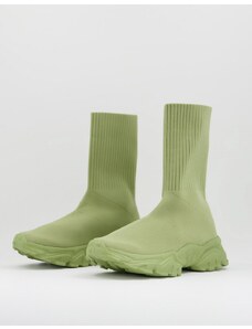 ASOS DESIGN - Deven - Sneaker a calza verde kaki