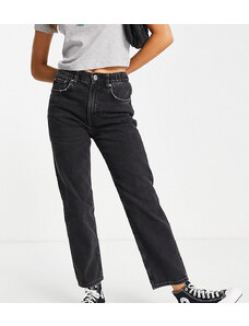 Pull&Bear in esclusiva - Mom jeans con vita elasticizzata, colore nero