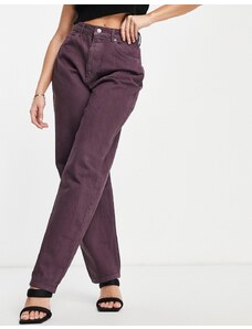 ASOS DESIGN - Mom jeans extra larghi in misto cotone premium viola - PURPLE