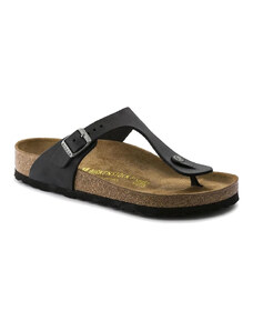 Birkenstock Gizeh Oiled Leather Black Regular Fit Donne - Sandali Birkenstock - Nero - 845251-2.5