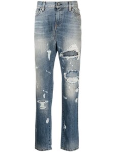Jeans slim con effetto vissutoDolce & Gabbana in Denim da Uomo colore Blu 40% di sconto Uomo Abbigliamento da Jeans da 