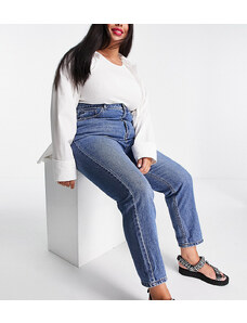 Don't Think Twice Plus - Emma - Mom jeans a vita molto alta, lavaggio blu medio