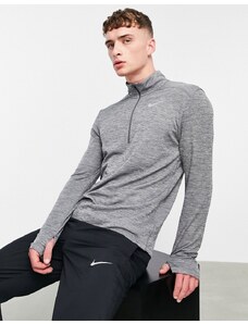Nike Running - Pacer Dri-FIT - Top con zip corta grigio