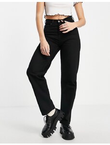 Selected Femme - Jeans a fondo ampio in cotone neri - BLACK-Nero