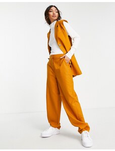 Selected Femme - Gilet sartoriale da abito arancione in coordinato - ORANGE
