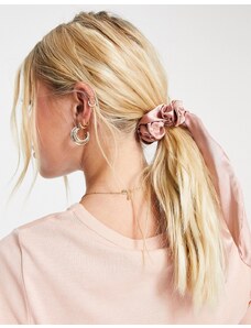 Easilocks - Elastico per capelli in raso con fiocco lungo rosa-Nessun colore