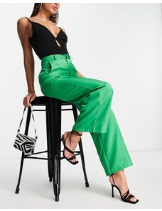Missyempire - Pantaloni sartoriali a fondo ampio verdi in coordinato-Verde