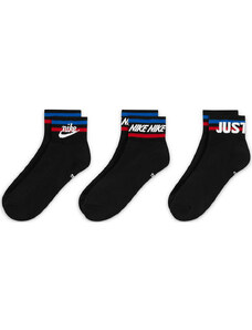 Nike - Everyday Essential - Confezione da 3 paia di calzini neri corti-Nero
