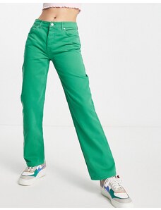 ASOS DESIGN - Pantaloni dritti stile anni '90, colore verde pop