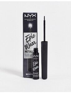 NYX Professional Makeup - Eyeliner liquido metallizzato Epic Wear - Black Metal-Nero