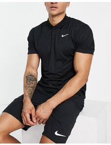Nike Golf - Victory - Polo nera con logo sul petto-Nero