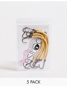 Easilocks - Confezione da 5 elastici per capelli per capelli biondi-Nessun colore