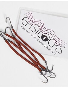 Easilocks - Confezione da 5 elastici per capelli a corda marroni-Nessun colore
