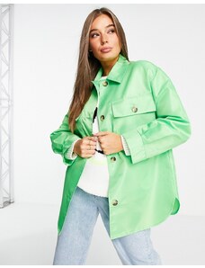 ASOS DESIGN - Camicia giacca in nylon verde