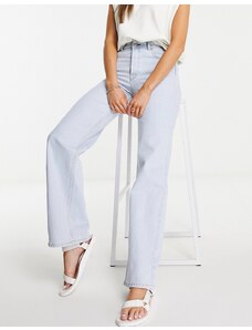 Selected Femme - Jeans a vita alta con fondo ampio lavaggio blu chiaro