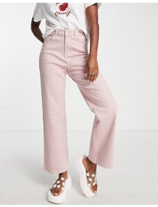 Urban Revivo - Jeans a fondo ampio rosa chiaro