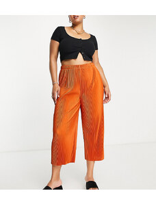 ASOS Curve ASOS DESIGN Curve - Pantaloni culotte plissé color ruggine-Arancione