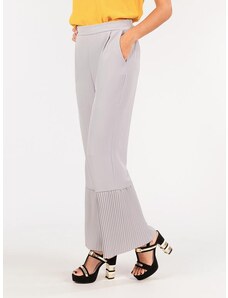 Timiami Collection Pantaloni Gamba Larga a Vita Alta Casual Donna Grigio Taglia Unica